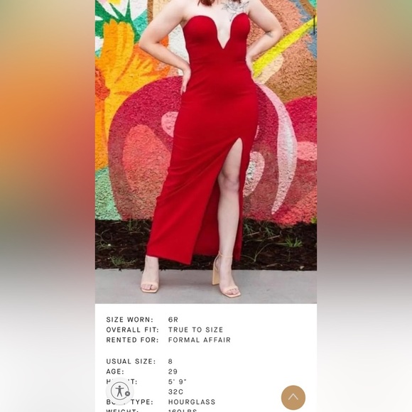 NWT Red Aidan by Aidan Mattox Deep V Sweetheart Strapless Gown Dress - Picture 4 of 13